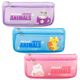 Купить Пенал на 2 отделения «Animals» оптом